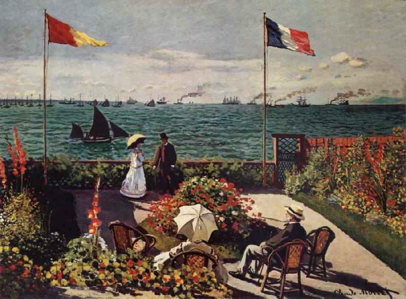 Claude Monet Terrace at Sainte Spain oil painting art